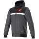 Bunda CHROME STREET HOODIE HONDA kolekce, ALPINESTARS (černá/šedá/červená) 2024