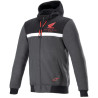Bunda CHROME STREET HOODIE HONDA kolekce, ALPINESTARS (černá/šedá/červená) 2024