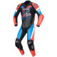 Jednodílná kombinéza GP FORCE HONDA kolekce, TECH-AIR 5 kompatibilní, ALPINESTARS (černá/červená fluo/modrá/bílá) 2024