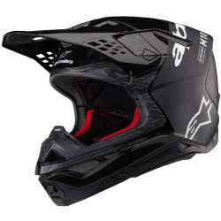 Přilba SUPERTECH S-M10 FLOOD, ALPINESTARS (černá/tmavě šedá matná) 2024