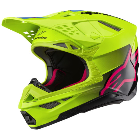 Přilba SUPERTECH S-M10 UNITE, ALPINESTARS (žlutá fluo/černá/růžová) 2024