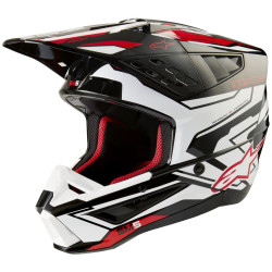 Přilba S-M5 ACTION 2, ALPINESTARS (černá/bílá/červená fluo) 2024