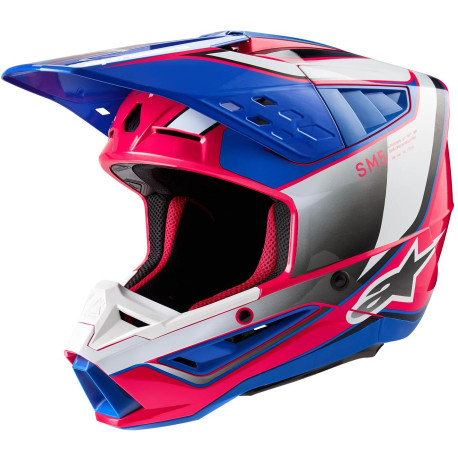 Přilba S-M5 SAIL, ALPINESTARS (bílá/růžová/modrá) 2024