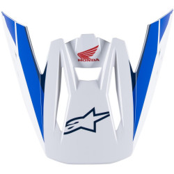 Kšilt pro přilby S-M5 HONDA kolekce, ALPINESTARS (bílá/modrá/červená) 2024