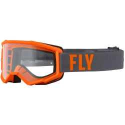 Brýle FOCUS, FLY RACING - USA, (šedá/oranžová, plexi čiré)