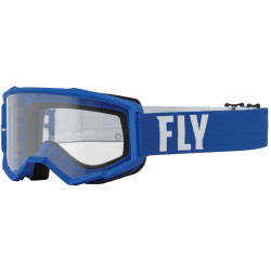 Brýle FOCUS, FLY RACING - USA, (bílá/modrá, plexi čiré)