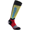 Ponožky MX PLUS, ALPINESTARS (černá/červená fluo/žlutá fluo/modrá) 2024