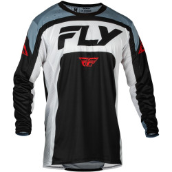 Dres LITE, FLY RACING - USA 2024 (černá/bílá/šedá)