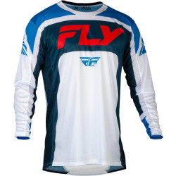 Dres LITE, FLY RACING - USA 2024 (červená/bílá/modrá)