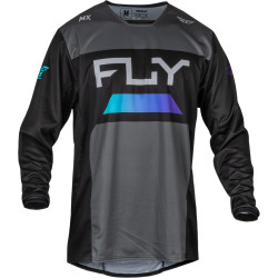 Dres KINETIC RELOAD, FLY RACING - USA 2024 (šedá/černá/modrá)