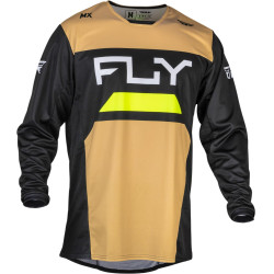Dres KINETIC RELOAD, FLY RACING - USA 2024 (okrová/černá/hi-vis)