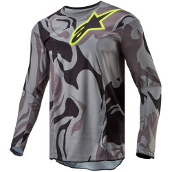 Dres RACER TACTICAL, ALPINESTARS (šedá camo/žlutá fluo/černá) 2024