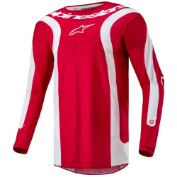 Dres FLUID LURV, ALPINESTARS (červená/bílá) 2024