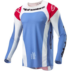 Dres TECHSTAR OCURI, ALPINESTARS (světle modrá/bílá/červená) 2024