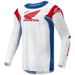 Dres RACER ICONIC HONDA kolekce, ALPINESTARS (bílá/modrá/červená/černá) 2026