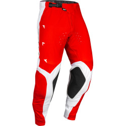 Kalhoty EVOLUTION DST. FLY RACING - USA 2024 (červená/bílá/červená iridium)