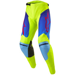Kalhoty RACER HOEN, ALPINESTARS (žlutá fluo/modrá/červená) 2024