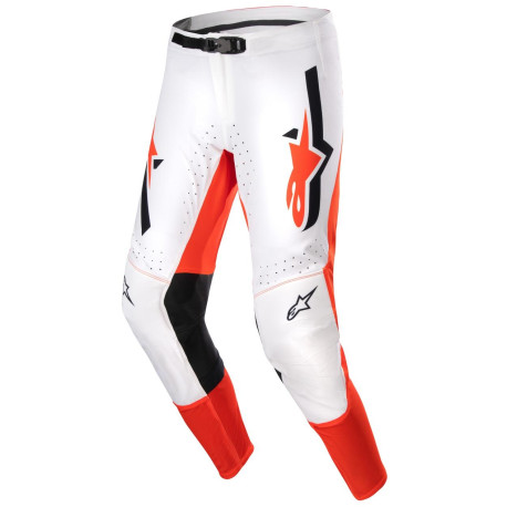 Kalhoty SUPERTECH WARD, ALPINESTARS (bílá/oranžová) 2024