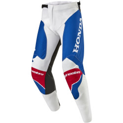 Kalhoty RACER ICONIC HONDA kolekce, ALPINESTARS (bílá/modrá/červená/černá) 2024