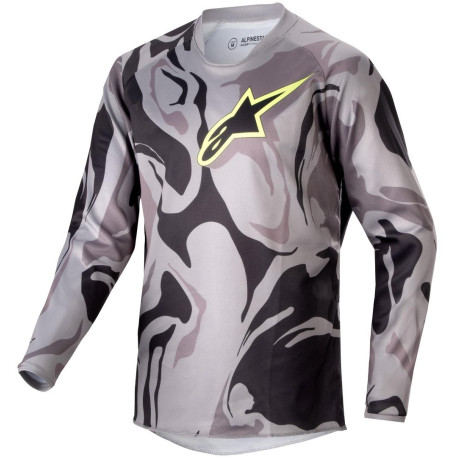 Dres RACER TACTICAL, ALPINESTARS, dětský (šedá camo/žlutá fluo/černá) 2024