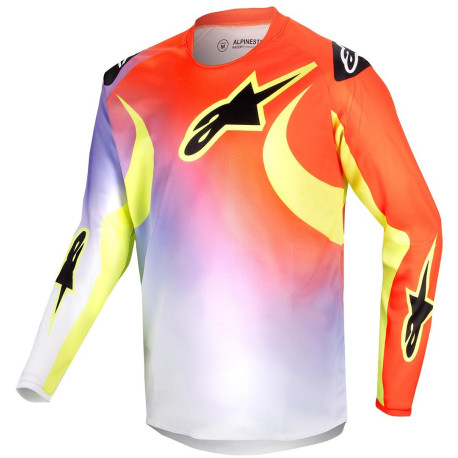 Dres RACER LUCENT, ALPINESTARS, dětský (bílá/černá/žlutá fluo) 2024
