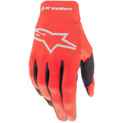 Rukavice RADAR, ALPINESTARS, dětské (červená/stříbrná) 2024
