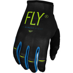 Rukavice KINETIC PRODIGY, FLY RACING - USA 2024 dětské (šedá/neon zelená/modrá)
