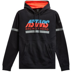 Mikina CLUB HOODIE, ALPINESTARS (černá/červená/modrá/šedá)