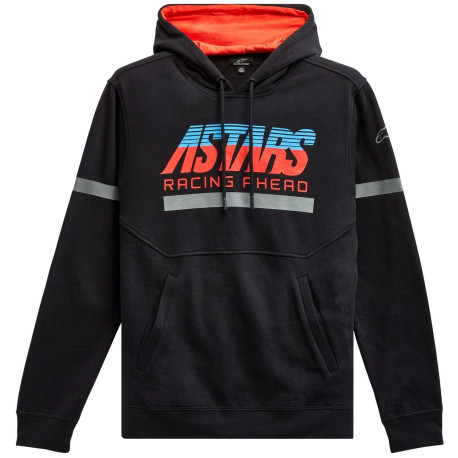 Mikina CLUB HOODIE, ALPINESTARS (černá/červená/modrá/šedá)