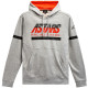 Mikina CLUB HOODIE, ALPINESTARS (šedá/černá/červená)
