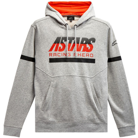 Mikina CLUB HOODIE, ALPINESTARS (šedá/černá/červená)