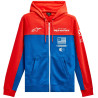 Mikina H BLOCK HOODIE, ALPINESTARS (červená fluo/světle modrá)