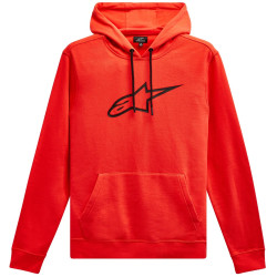 Mikina AGELESS 2 HOODIE, ALPINESTARS (červená fluo/černá)