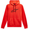 Mikina AGELESS 2 HOODIE, ALPINESTARS (červená fluo/černá)