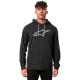 Mikina AGELESS 2 HOODIE, ALPINESTARS (šedá/černá)