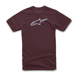 Triko AGELESS CLASSIC TEE, ALPINESTARS (karmínová/světle modrá)