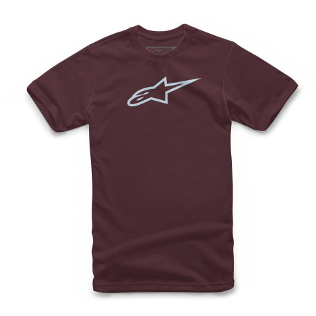 Triko AGELESS CLASSIC TEE, ALPINESTARS (karmínová/světle modrá)