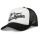 Kšiltovka LOS ANGELES FOAM TRUCKER HAT, ALPINESTARS (bílá/černá)