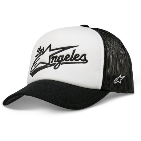 Kšiltovka LOS ANGELES FOAM TRUCKER HAT, ALPINESTARS (bílá/černá)