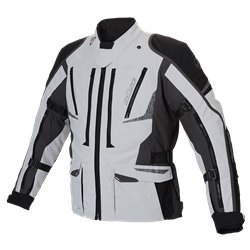 Moto bunda Buse Nero šedá/černá