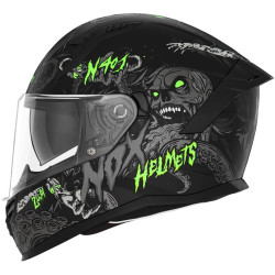 Přilba N401 ZUMBI, NOX (černá matná,neon zelená) 2024