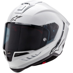 Přilba SUPERTECH R-10 SOLID, ALPINESTARS (bílá/matný karbon) 2024