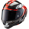 Přilba SUPERTECH R-10 ELEMENT, ALPINESTARS (karbon/červená fluo/bílá) 2024