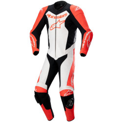 Jednodílná kombinéza GP FORCE LURV, ALPINESTARS (červená fluo/bílá/černá)