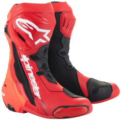 Boty SUPERTECH R, ALPINESTARS (červená fluo/červená) 2024