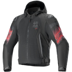Bunda ZACA AIR VENOM WATERPROOF, ALPINESTARS (černá/červená fluo) 2024