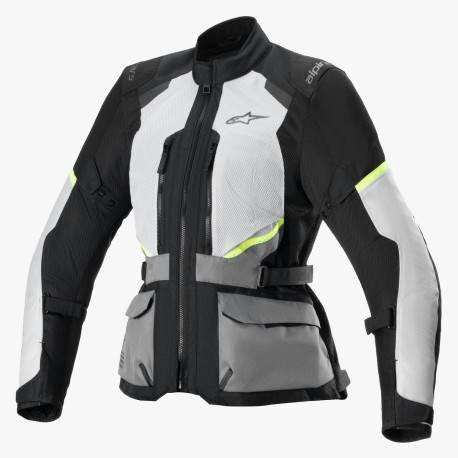 Bunda STELLA ANDES AIR DRYSTAR, ALPINESTARS, dámská (světle šedá/tmavě šedá/černá/žlutá fluo) 2024