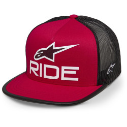 Kšiltovka RIDE 4.0 TRUCKER, ALPINESTARS (červená/černá/bílá)