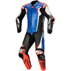 Jednodílná kombinéza RACING ABSOLUTE 2, TECH-AIR kompatibilní, ALPINESTARS (metalická modrá/černá/bílá/červená fluo) 2026