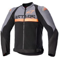 Bunda SMX AIR, ALPINESTARS (tmavě šedá/černá/oranžová fluo) 2024